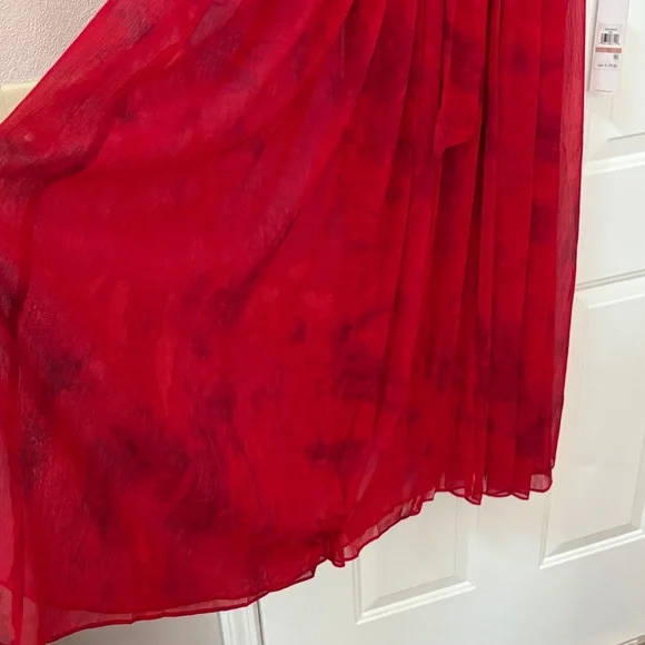 Calvin Klein Vibrant Red Long Sleeve Dress - Picture 3 of 7